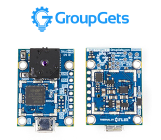 GroupGets Logo and Lepton Circuit Board